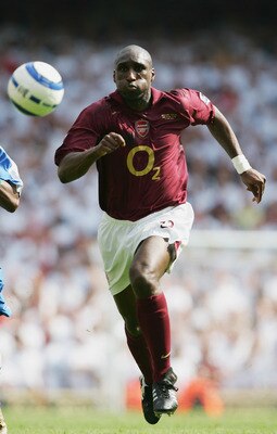 LONDON - MAY 07:  Sol Campbell of Arsenal runs with the ball during the Barclays Premiership match between Arsenal and Wigan Athletic at Highbury on May 7, 2006 in London, England.  The match was the last to be played at Highbury after 93 years, as next s