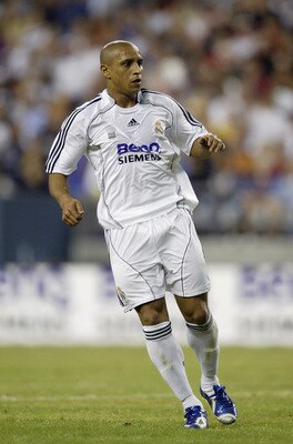 SEATTLE - AUGUST 9:  Roberto Carlos da Silva #3 of Real Madrid looks on during their friendly match against D.C. United on August 9, 2006 at Qwest Field in Seattle, Washington. (Photo by Otto Greule Jr/Getty Images)