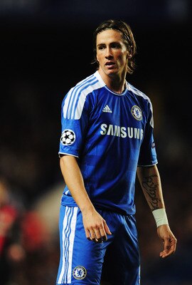 LONDON, ENGLAND - SEPTEMBER 13:  Fernando Torres of Chelsea reacts during the UEFA Champions League group E match between Chelsea FC and Bayer 04 Leverkusen at Stamford Bridge on September 13, 2011 in London, England.  (Photo by Jamie McDonald/Getty Image