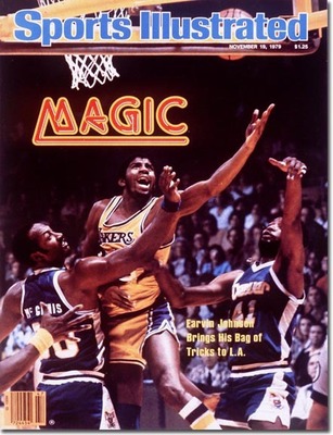 Magic még csak 1 hónapja taposta az NBA parkettáit, máris az SI címlapján találta magát. A szezon végén bajnoki címet ünnepelhetett. 