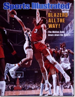 A Blazers ebben az idényben nyerte meg egyetlen bajnoki címét a 76ers ellen. Bill Walton lett az MVP.
