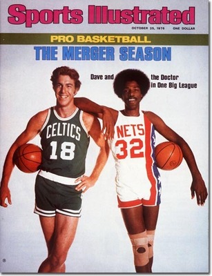 Az 1976-1977-es szezonban egyesítették az NBA-t és az ABA-t. Ennek alkalmával került fel a címlapra Dave Cowens és Julius Erving is.