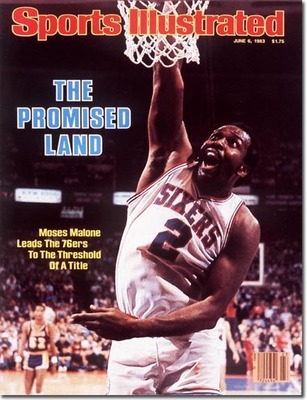 A Moses Malone és Julius Erving féle Philadelphia 76ers végiggázolt a Lakers testén az 1983-as döntőben. Malone lett a döntő legértékesebb játékosa, miután 25 pontot és 15 lepattanót átlagolt.