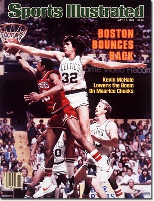 A kép az 1981-es keleti konferencia klasszikus döntőjének hetedik mérkőzésén készült, amelyet a Celtics nyert meg végül. A döntőben a Houston Rockets csapatát is legyőzték.
