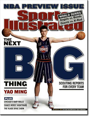 A Rockets újonca, Yao Ming az egyik legjobban várj újonc volt a liga történelmében. 