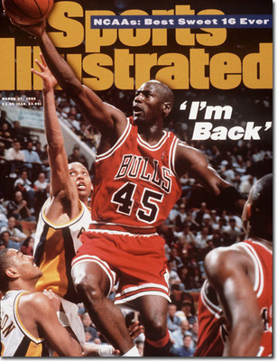 1995 márciusában, Michael Jordan visszatért az NBA-ben és belátta, hogy a baseball helyett neki a kosárlabda világában a helye. Ebben az évben átmenetileg viselte a 45-ös mezszámot. 