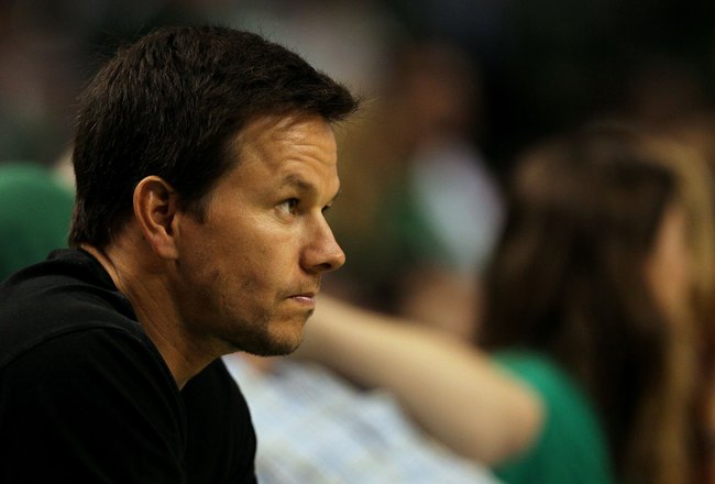 BOSTON - MAY 24: Actor Mark Wahlberg attends Game Four of the Eastern Conference Finals between the Boston Celtics and the Orlando Magic during the 2010 NBA Playoffs at TD Banknorth Garden on May 24, 2010 in Boston, Massachusetts. NOTE TO USER: User exp