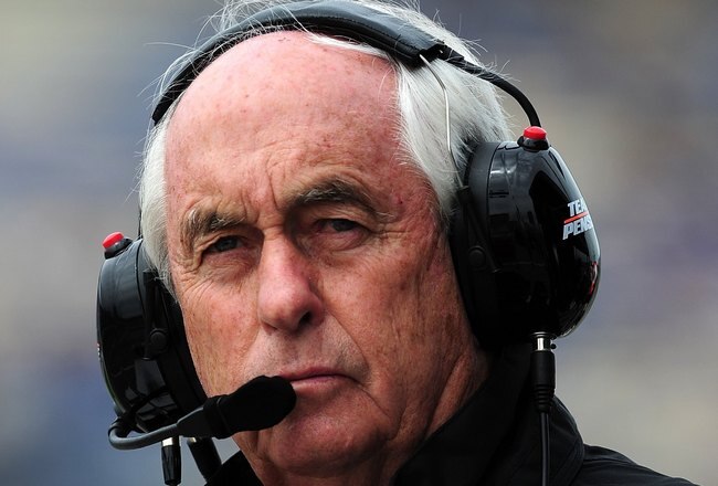 KANSAS CITY, KS - MAY 01:  Roger Penske, team owner of Team Penske, during the Indy Car Series Road Runner Turbo Indy 300 at Kansas Speedway on May 1,  2010 in Kansas City, Kansas  (Photo by Rick Dole/Getty Images)