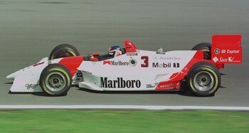 26 Apr 1996:  Paul Tracy of Canada in action in his Marlboro Team Penske Mercedes IC108C during practice for Bosch Spark Plug Grand Prix, round five of the PPG IndyCar World Series at  Nazareth Motor Speedway in Nazareth, Pennsylvania. Mandatory Credit: D