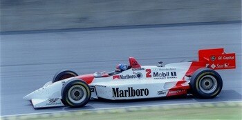 23 APR 1995:  EMERSON FITTIPALDI, FROM KEY BISCAYNE, FL. WON THE BOSCH GRAND PRIX AT THE NAZARETH SPEEDWAY. FITTIPALDI, A MEMBER OF THE PENSKE RACING TEAM, WON ON THE PENSKE''S HOME TRACK IN NAZARETH, PA.  Mandatory Credit: Doug Pensinger/ALLSPORT