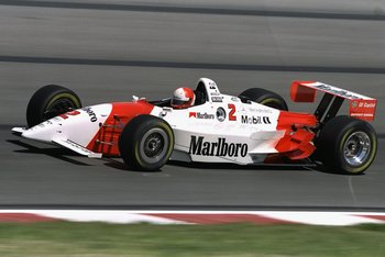 27 May 1999:  Al Unser Jr.of the USA who drives a Mercedes Lola T-99/00 for Marlboro Team Penske is in action during the practice before the Motorola 300, part of the CART FedEx Championship Series at the Gateway International Raceway in Madison Illinois.