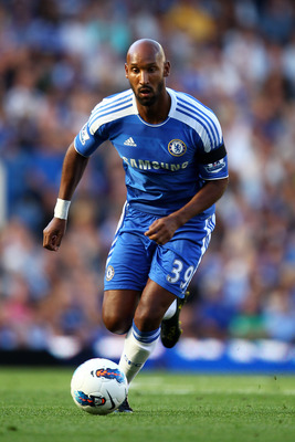 LONDON, ENGLAND - AUGUST 20:  Nicolas Anelka of Chelsea runs with the ball during the Barclays Premier League match between Chelsea and West Bromwich Albion at Stamford Bridge on August 20, 2011 in London, England.  (Photo by Julian Finney/Getty Images)
