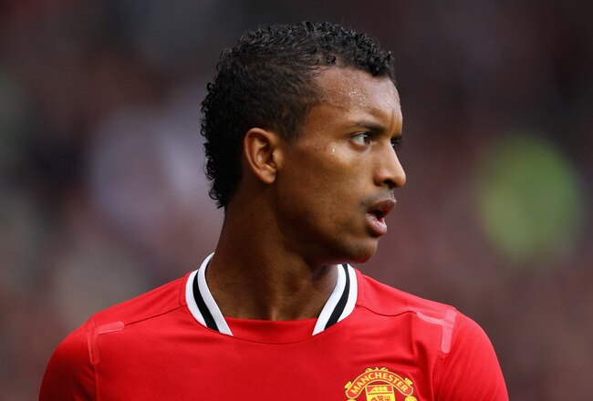 MANCHESTER, ENGLAND - AUGUST 28:  Nani of Manchester United looks on during the Barclays Premier League match between Manchester United and Arsenal at Old Trafford on August 28, 2011 in Manchester, England.  (Photo by Alex Livesey/Getty Images)