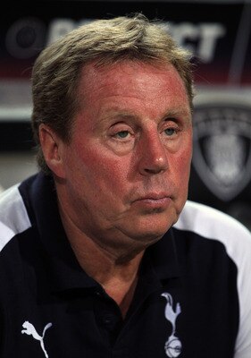 THESSALONIKI, GREECE - SEPTEMBER 15:  Tottenham manager Harry Redknapp looks on ahead the UEFA Europa League group A match between PAOK FC and Tottenham Hotspur at Toumpa Stadium on September 15, 2011 in Thessaloniki, Greece.  (Photo by Vladimir Rys/Getty