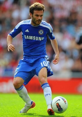 SUNDERLAND, ENGLAND - SEPTEMBER 10: Juan Mata of Chelsea in action during the Barclays Premier League match between Sunderland and Chelsea at the Stadium of Light on September 10, 2011 in Sunderland, England.  (Photo by Michael Regan/Getty Images)