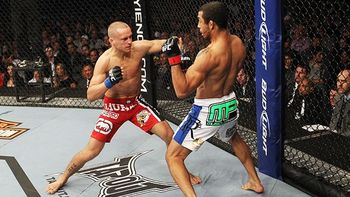 Mark Hominick (L) - Al Bello/Zuffa LLC/Getty Images