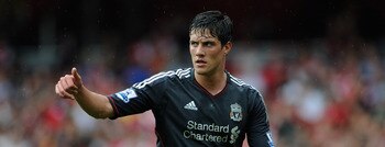 LONDON, ENGLAND - AUGUST 20:  Martin Kelly of Liverpool gives the thumbs up during the Barclays Premier League match between Arsenal and Liverpool at the Emirates Stadium on August 20, 2011 in London, England.  (Photo by Michael Regan/Getty Images)