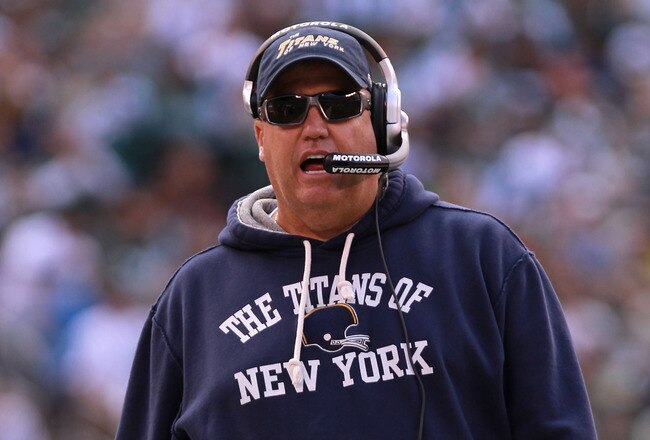 EAST RUTHERFORD, NJ - SEPTEMBER 18:  Head coach of the New York Jets, Rex Ryan on the sideline against the Jacksonville Jaguars at MetLife Stadium on September 18, 2011 in East Rutherford, New Jersey.  (Photo by Nick Laham/Getty Images)