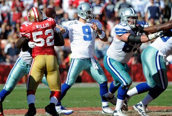 A cracked rib and punctured lung didn't prevent Tony Romo from leading a come-from-behind victory against the 49ers.