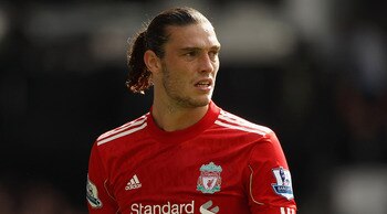 LONDON, ENGLAND - SEPTEMBER 18:  Andy Carroll of Liverpool looks on during the Barclays Premier League match between Tottenham Hotspur and Liverpool at White Hart Lane on September 18, 2011 in London, England.  (Photo by Clive Rose/Getty Images)