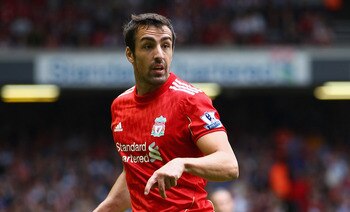 LIVERPOOL, ENGLAND - AUGUST 13:  Jose Enrique of Liverpool in action during the Barclays Premier League match between Liverpool and Sunderland at Anfield on August 13, 2011 in Liverpool, England.  (Photo by Clive Brunskill/Getty Images)