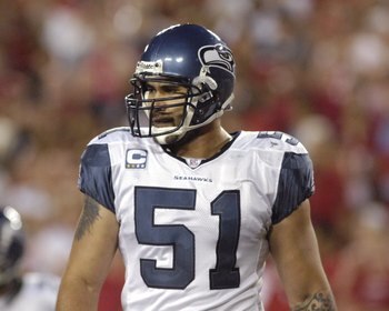 TAMPA, FL - OCTOBER 19: Linebacker Lofa Tatupu #51 of the Seattle Seahawks plays against the Tampa Bay Buccaneers at Raymond James Stadium on October 19, 2008 in Tampa, Florida.  (Photo by Al Messerschmidt/Getty Images)