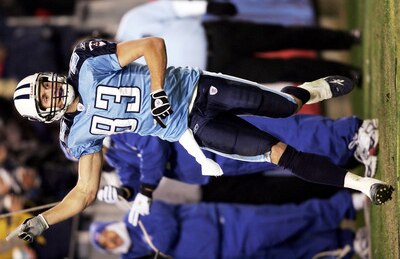 NASHVILLE, TN - DECEMBER 13:  Wide receiver Drew Bennett #83 of the Tennessee Titans celebrates after catching a touchdown pass against the Kansas City Chiefs during Monday Night Football on December 13, 2004 at The Coliseum in Nashville, Tennessee.  (Pho