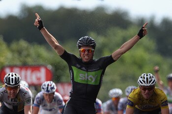 Edvald Boasson Hagen winning at the 2011 Tour de France