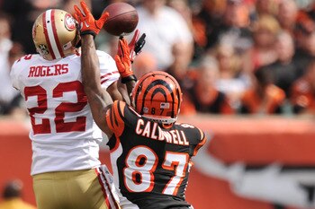 Carlos Rogers Intercepting a Pass for Andre Caldwell