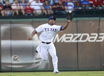 Better with the bat than he is with the glove.