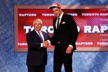 Jonas Valanciunas, selected #5 overall by Toronto last year.
