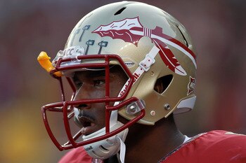 FSU QB EJ Manuel has earned several tomahawks on his helmet for good deeds on and off the field