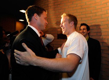 USC introduces new coach Lane Kiffin, and QB Matt Barkley is very happy