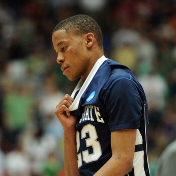TUCSON, AZ - MARCH 17:  Tim Frazier #23 of the Penn State Nittany Lions reacts after their 64 to 66 loss to the Temple Owls during the second round of the 2011 NCAA men's basketball tournament at McKale Center on March 17, 2011 in Tucson, Arizona.  (Photo