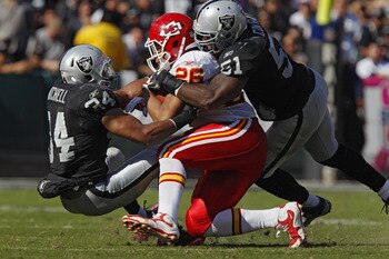 Despite being on the field all game the Raiders played well on D against KC.