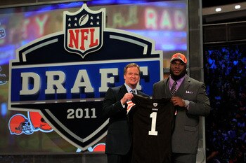 Browns' top pick Taylor and Comm. Goodell