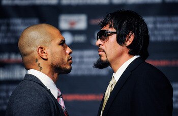 Cotto and Margarito face to face.