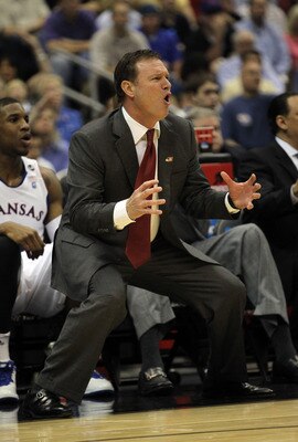Kansas' Bill Self will have his hands full against the Ohio State Buckeyes