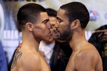 Victor Ortiz (left) vs. Lamont Peterson (right)