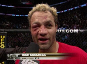 A less brazen post-fight Koscheck
