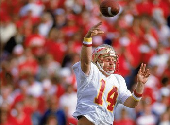 FSU QB Danny McManus rallied the 'Noles to a 31-28 victory over the Cornhuskers in the 1988 Fiesta Bowl