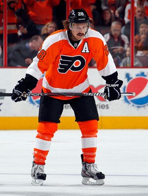 Claude Giroux has played more than 24 minutes in a game seven times this season.