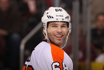 I imagine any player would be happy to play with Claude Giroux.