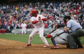 Rollins pushed his hit streak to 37 on this late-game hit