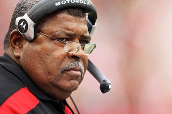 KANSAS CITY, MO - DECEMBER 18:  Head coach Romeo Crennel of the Kansas City Chiefs watches from the sidelines during the game against the Green Bay Packers on December 18, 2011 at Arrowhead Stadium in Kansas City, Missouri.  (Photo by Jamie Squire/Getty I