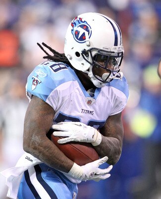 INDIANAPOLIS, IN - DECEMBER 18:  Chris Johnson #28 of the Tennessee Titans runs with the ball during the NFL game against the Indianapolis Colts at Lucas Oil Stadium on December 18, 2011 in Indianapolis, Indiana.  (Photo by Andy Lyons/Getty Images)