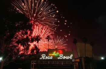 It was a firework display at the 2012 Rose Bowl.