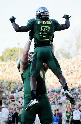 Oregon's helmets weren't the only things shining on Monday.