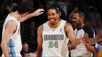 Andre Miller's had lots to smile about this season running with some fun bench mates.