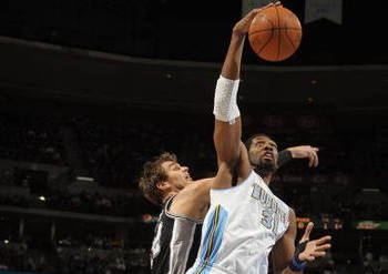 Nene's been earning his money by rebounding very well.